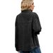 Vintage Denim Jacket For Women - Relaxed Fit Long Sleeve Oversized Shirt Coat With Classic Collar, Retro Blue & Black Grey_mkmklike.com