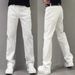 Breathable White Summer Jeans – Lightweight Straight Fit (S-3XL, 68% Cotton)_mkmklike.com