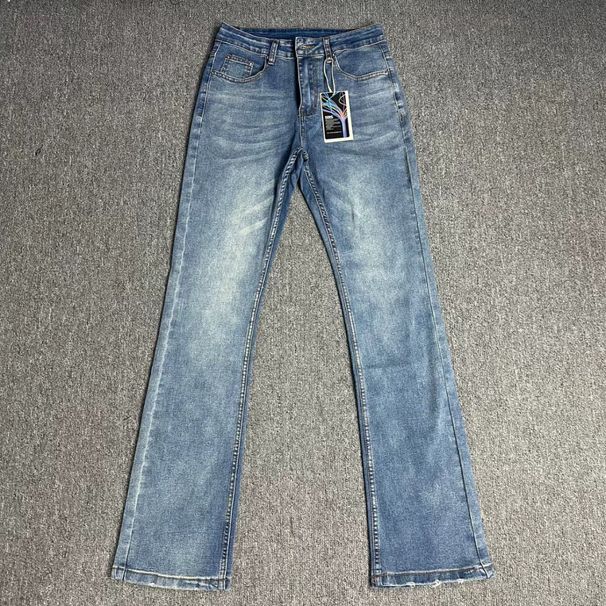 Men's Clothing Men's Flared Jeans - Cleanfit Washed Denim | Retro Slim Bootcut Trousers_mkmklike.com