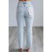 Women's Skinny Cropped Jeans Ripped Spring New Style Fashion High Waist Straight Leg Jeans_mkmklike.com