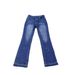 Washed Splatter Paint Fringe Distressed Flared Jeans For Men - Retro Vibe, Niche Tailoring, Asymmetrical Hem (Black, Blue)_mkmklike.com