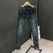 Men's Clothing Men's Slim Fit Cropped Jeans Trendy Brand Washed Ripped Spring Thin For Formal & Casual Casual Pants_mkmklike.com
