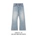 Men's Clothing retro baggy jeans light blue bamboo machete neutral flared jeans for men and women_mkmklike.com
