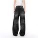 Men's Patchwork Loose-Fit Jeans – Distressed Washed Denim Pants (S-XL)Men's Clothing_mkmklike.com