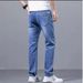 Trendy Brand Men's Jeans Spring And Autumn Straight Loose Trousers 2025 New Slim-fit Elastic Casual Denim Trousers_mkmklike.com