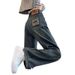 Retro Straight-leg Jeans For Women, Spring And Autumn 2024 New Style, High-waisted, Loose, Slimming, Drapey, Narrow_mkmklike.com