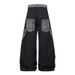 Vintage Americana Patchwork Bowie Jeans for Men Relaxed Wide-Leg Denim Pants Distressed Wash Black S-3XL_mkmklike.com