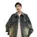 Washed Denim For Men's Spring Autumn 2025 New Style Trendy Ripped Hole And Handsome Casual Jacket_mkmklike.com