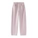 Women's Clothing Spring High Waist Loose Wide Leg Curved Casual Pants Long Sickle Pants_mkmklike.com