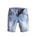 Men's Slim Fit Stretch Denim Shorts – Distressed Blue Washed 5-Inch Casual Shorts With Straight Leg Opening_mkmklike.com