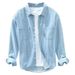 Northfold 100% Cotton Denim Jacket Long Sleeve Trendy Men's Workwear Loose Japanese Style Casual Shirt Manufacturer Wholesale_mkmklike.com