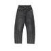 Men's Black Grey Bootcut Jeans With Patchwork Design, Loose Fit, Retro Streetwear, Mid Waist, Stretch Denim Pants For Casual Wear_mkmklike.com