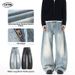 Men's Clothing High Quality Cleanfit Curved Jeans Washed Bamboo Texture Couple Pants_mkmklike.com