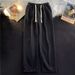 Men's Wide Leg Jeans Elastic Waist Floor Length Loose Straight Trousers Southeast Asian Fashion Men's Clothing_mkmklike.com