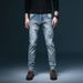 High Quality Slim Fit Straight Leg Denim Jeans for Men Anti-Wrinkle Stretch Washed Casual Style for Spring And Summer_mkmklike.com
