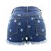 SC Women's High-Waisted Tassel Star Print Shorts European American Style Denim Clothing for Ladies_mkmklike.com