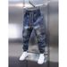 Retro Patchwork Jeans – Distressed Washed Denim Pants With Adjustable Drawstring & Tapered Leg (S-3XL, Vintage Blue, Cotton Comfort)_mkmklike.com
