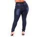 ELLE 2018 Europe And America, , Plus Size Fashion Stretch Denim Skinny Pants For Women_mkmklike.com