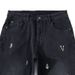 Retro Embroidered Straight-Leg Jeans For Men – Slimming Relaxed Fit, Stylish Casual Pants With Vintage Flair_mkmklike.com