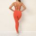 Women'sl Fashion Sexy Bodysuits Solid Color High Jumpsuit Casual Pants_mkmklike.com