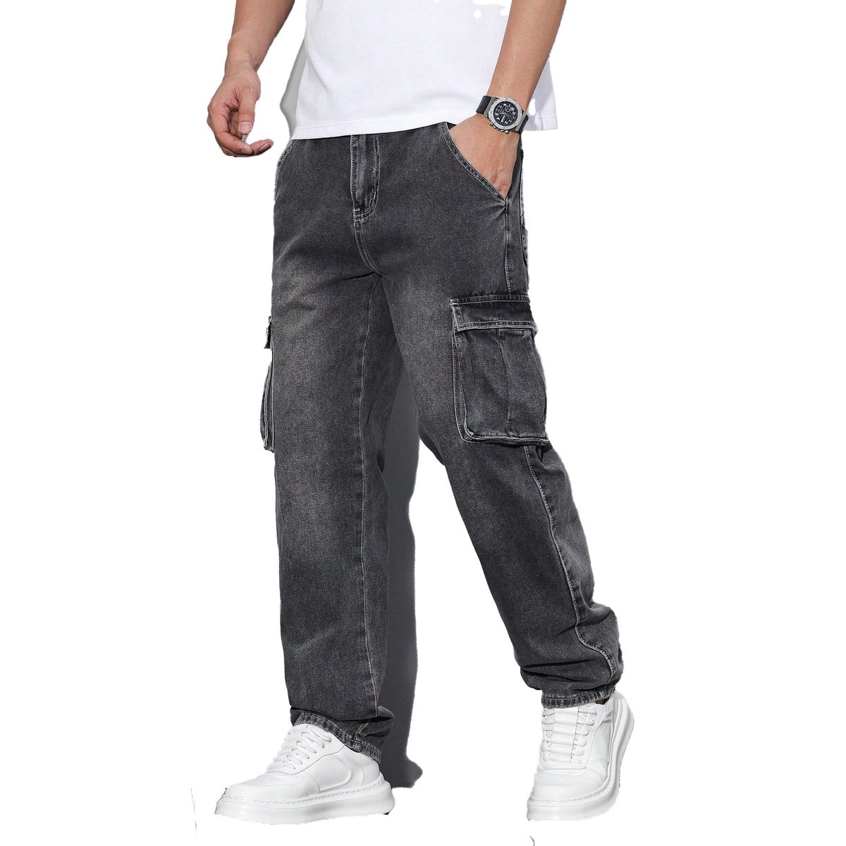 Men’s Light Blue Stretch Jeans – Comfortable Slim Fit Denim Pants (Sizes S-XXXL)_mkmklike.com