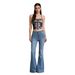 European And American Foreign Trade Cross-border Source Factory High-waisted, High-elastic, Slim-fit, Slightly Flared_mkmklike.com