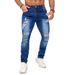 Men's Clothing Men’s Slim Fit Ripped Jeans – Stretch Denim With Distressed Wash (30-38, Mid-Rise, Skinny Leg, Trendy Streetwear)_mkmklike.com