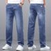 Autumn New Loose Jeans Men's Plus Size Straight Leg Elastic Men's Pants Wear-resistant And Versatile Thick Long Pants_mkmklike.com