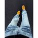 "Lightning Crack Blue Jeans For Men – Cleanfit Straight Leg Denim Pants With Subtle Flare & Vintage Wash"_mkmklike.com