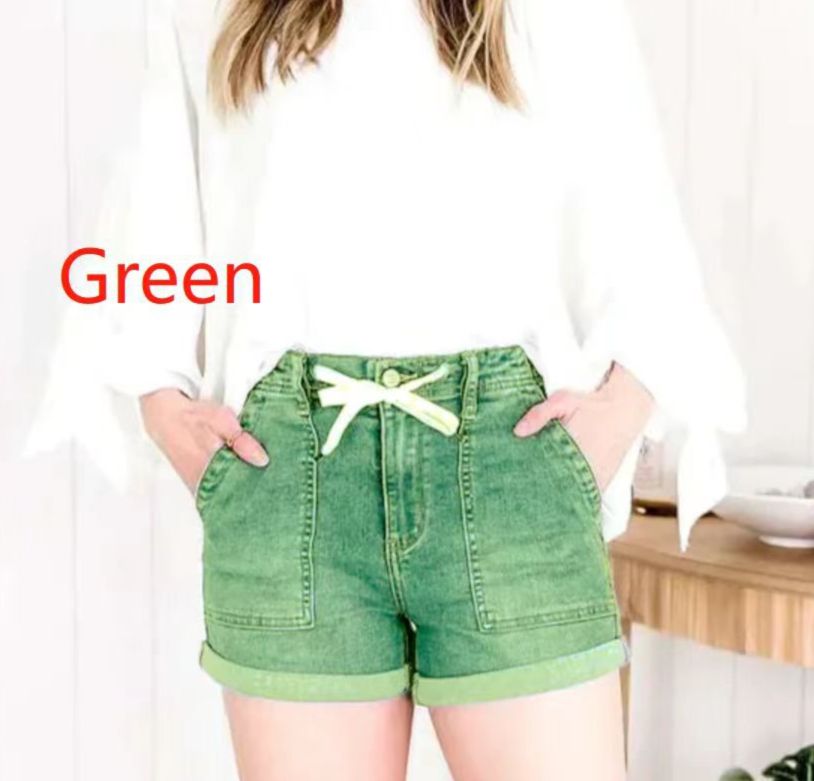 Women's Clothing Denim Pants Elastic Waistband Design Denim Jeans_mkmklike.com