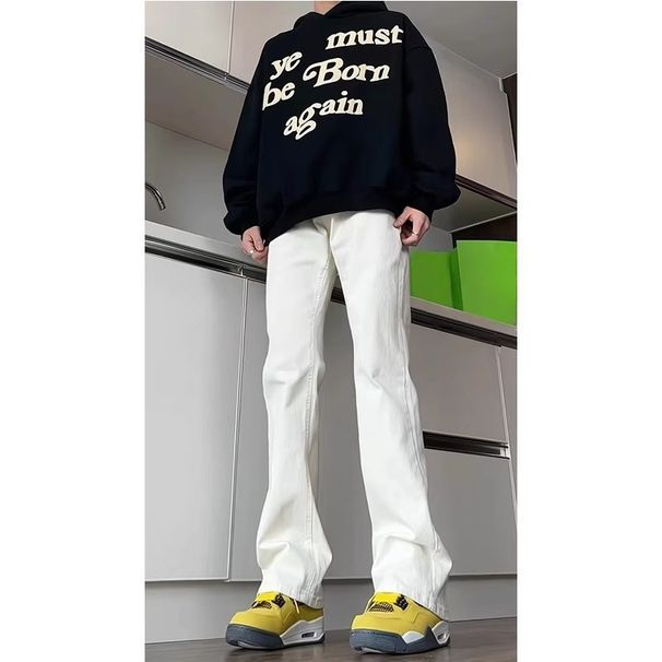 High-Waisted Flare Jeans For Women – Stretchy Bootcut Trousers With Vintage Buttons (S-3XL, Polyester Denim-Like, Office-to-Weekend Pants)_mkmklike.com