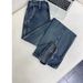 Men's Clothing Men's High Street Washed Denim Jeans Lightning Stripe Trendy Spring Style Slightly Flared Straight Leg Pants Cleanfit_mkmklike.com