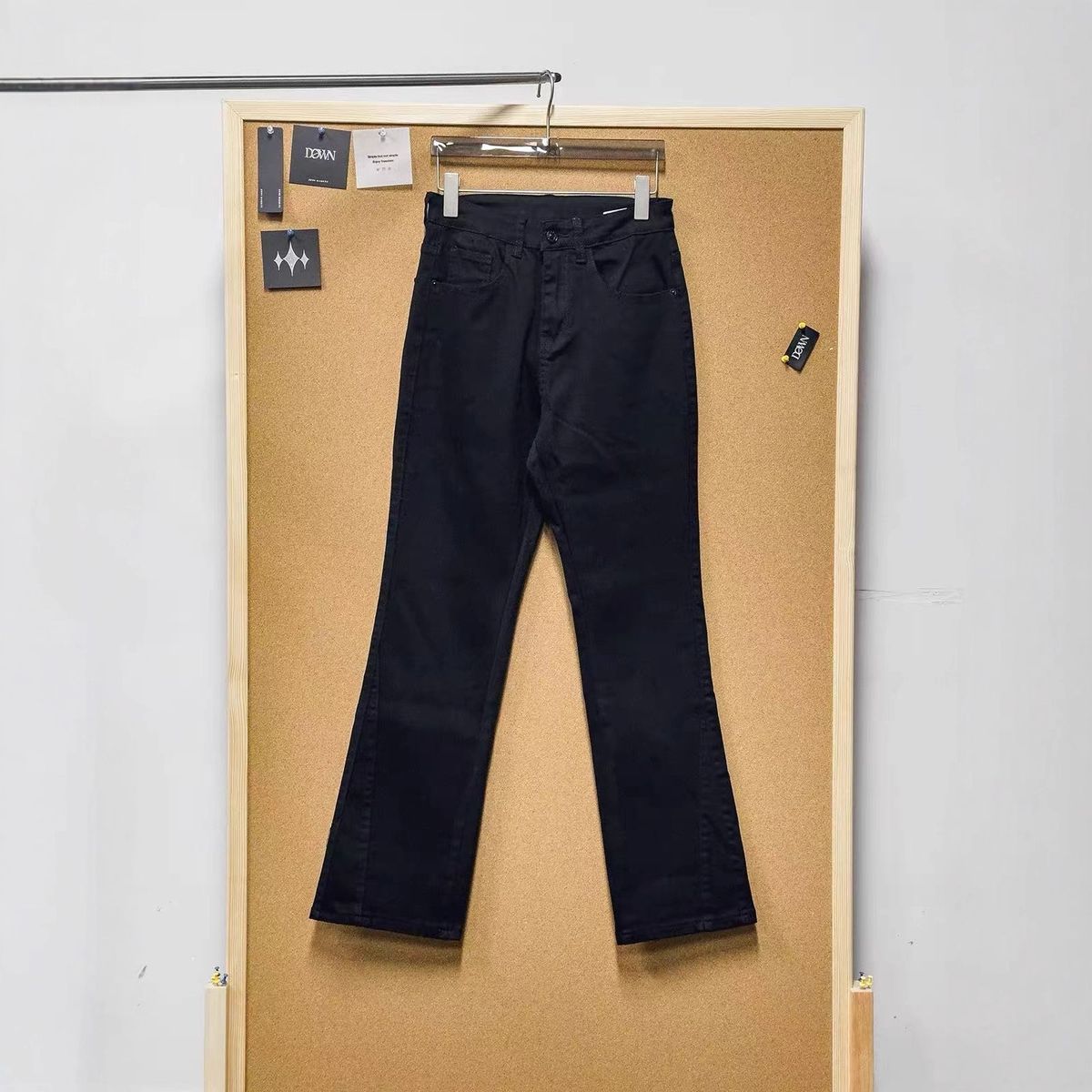 Women's Stretch Washed Denim Jeans - Flared Bootcut Slim Fit Mid Rise Casual Pants For Everyday Wear_mkmklike.com