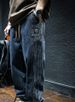 Tie-up Jeans Men's Loose Trend Brand Large Size Pants Spring Trend Splicing Boys' Harlan Pants Trend_mkmklike.com