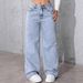 High Waist Straight Leg Jeans For Women - Summer Stretch Denim Pants With Relaxed Fit & Distressed Details_mkmklike.com