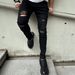 Men's Ripped Jeans Youth Street Style Slim Pants_mkmklike.com