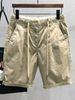Men's Ice Silk Thin Denim Shorts Summer Loose Casual Khaki Outer Wear Elastic Waist Stretch_mkmklike.com