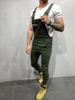 Men's Clothing Denim Overalls Solid Color Slim Men's Trousers Men's Work Clothes_mkmklike.com