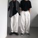 Denim Floor-length Pants For Men Women, Oversized, Japanese And Hong Kong Style, High-waisted, Loose, Vintage, Casual,_mkmklike.com