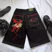 Casual Hip Hop Men's Embroidery Straight Leg Jeans High Street Style Loose Fit Long Trousers Trendy Y2K Devil Beauty_mkmklike.com