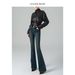 Vintage-Inspired High Waist Stretch Flared Jeans For Women - Retro Slim Fit With Bootcut Leg & Tummy Control (Regular & Long Length Options)_mkmklike.com