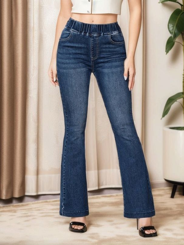 Women's Clothing High Quality Elastic Waist High Stretch Jeans Slim Fitting Butt Lift Micro Pull Pants_mkmklike.com