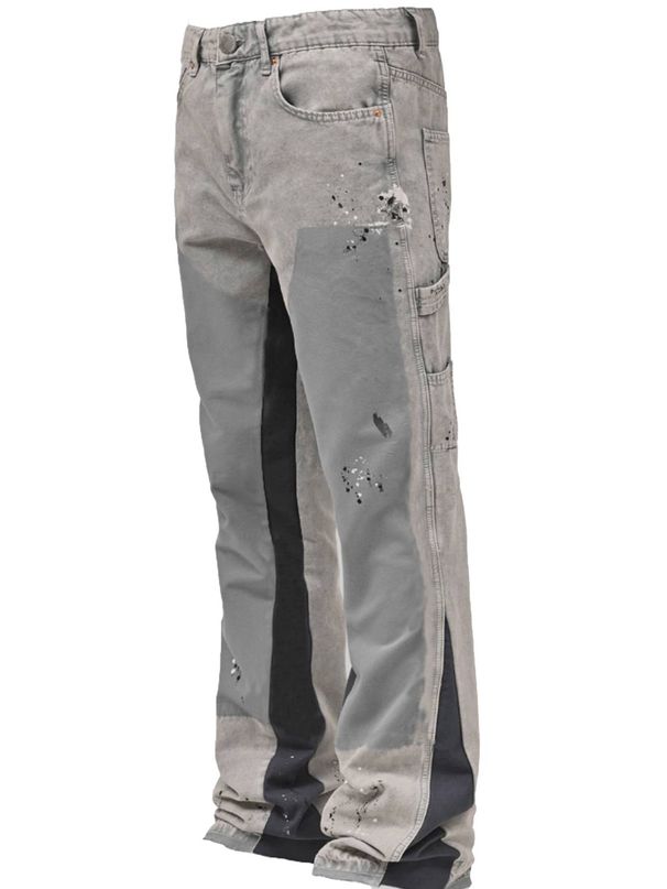 Men's Clothing Sense Wear-out Loose Jeans Men's And Women's Fashion Retro Youth All-match Straight Pants_mkmklike.com