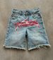 Cross Border Factory Direct Sales American Retro Washed Loose Shorts Personality Trend Pattern Street Straight Jeans Men_mkmklike.com