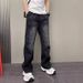 Men's Relaxed Fit Washed Denim Pants – Streetwear, Comfortable & Stylish (S-3XL, Blue & Black)_mkmklike.com