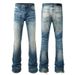 26 New Men Ripped Blue Unisex Jeanss Mens FlarePants Boutique Knee Hole Cargo Pants_mkmklike.com
