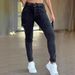 Women's Clothing Classic Sexy Tights Pants High Elastic Black Washed Workwear Jeans_mkmklike.com