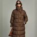 Women's Clothing new women's long over the knee warm cotton coat with lapel, light luxury soft coat, over the knee long warm cotton coat_mkmklike.com