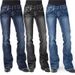Retro Flare Jeans For Women – Mid-Rise Stretch Denim Pants With Slimming Fit_mkmklike.com