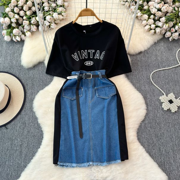 Women's Clothing Letter Print Dark Green Short Sleeved T Shirt For Women In Summer New Loose Casual Versatile Half Sleeved Top Trend_mkmklike.com